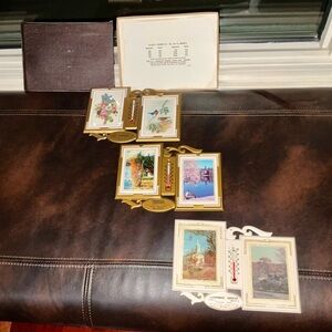 Salesman Display Samples Picture Frame Calendar Thermometer Set w Original Box